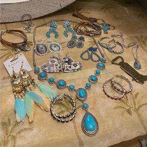 Western Turquoise and Silver Jewelry Bundle! 🤠